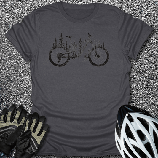 Forest MTB T-Shirt in Dark Heather / S from CycleTees