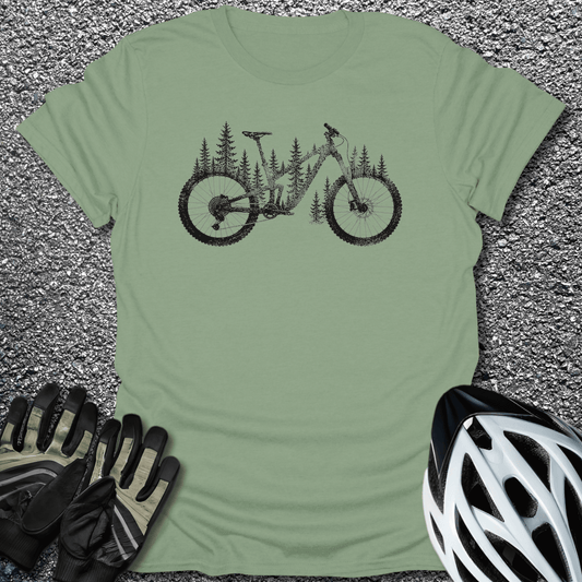 Forest MTB T-Shirt in Sage / S from CycleTees