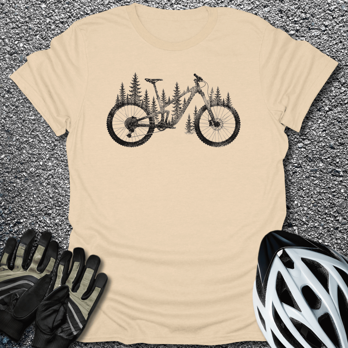 Forest MTB T-Shirt in Sand / S from CycleTees