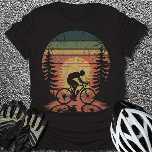 Forest Sunset T-Shirt in Black / S from CycleTees