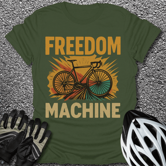 Freedom Machine T-Shirt in Military Green / S from CycleTees