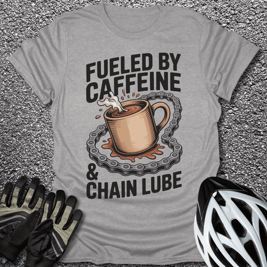 Fueled by Caffeine T-Shirt in Sport Grey / S from CycleTees