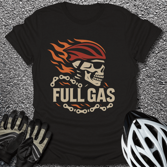 Full Gas T-Shirt in Black / S from CycleTees