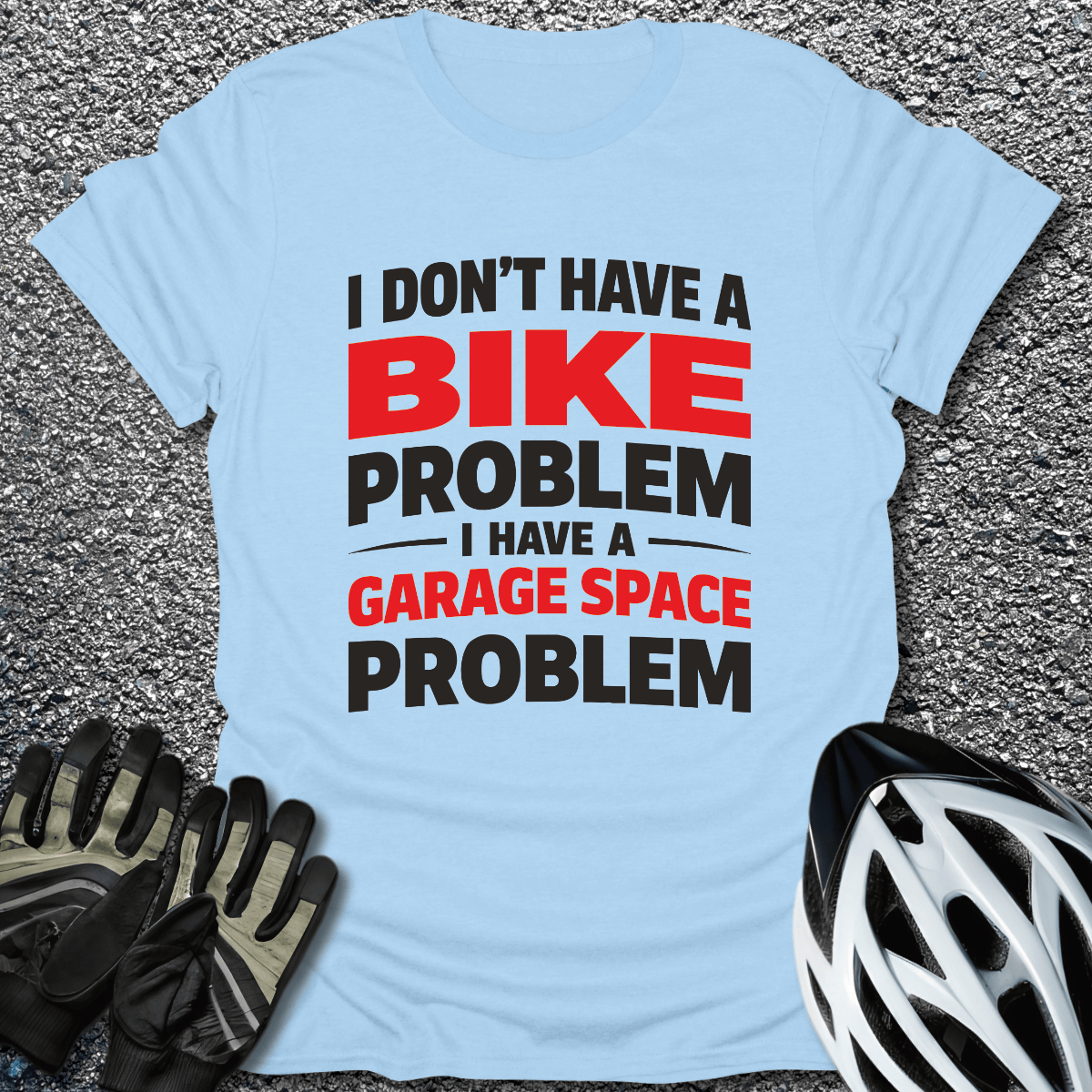 Garage Space T-Shirt in Light Blue / S from CycleTees