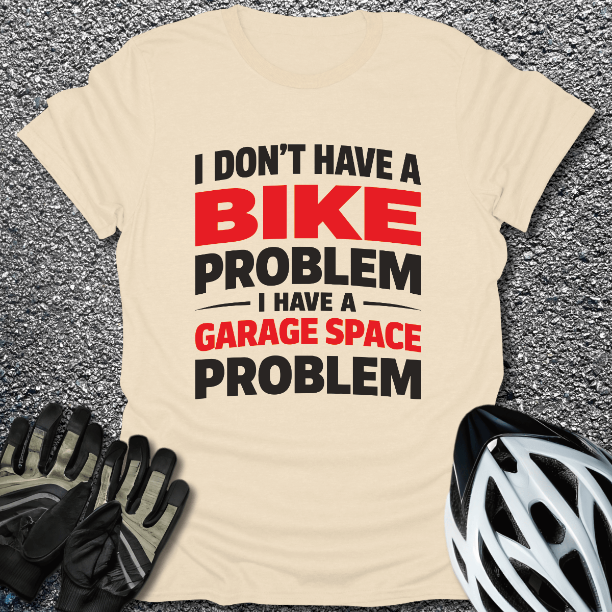 Garage Space T-Shirt in Natural / S from CycleTees