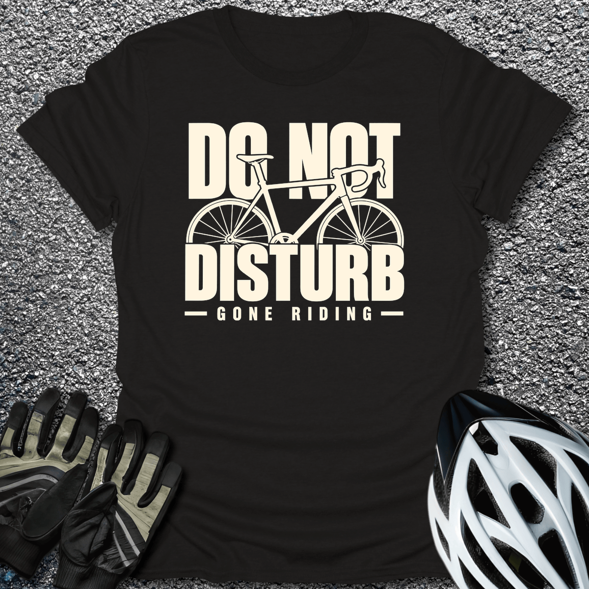 Gone Riding T-Shirt in S / Black from CycleTees