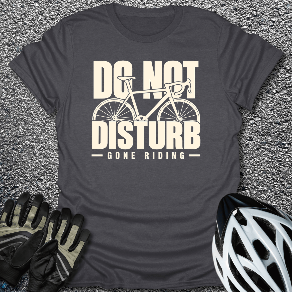 Gone Riding T-Shirt in S / Dark Heather from CycleTees