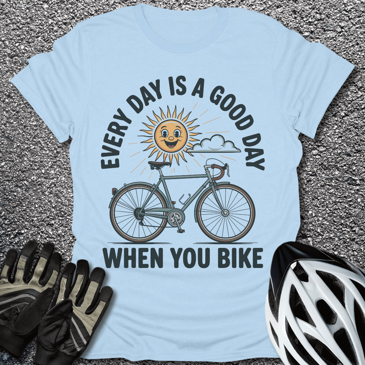 Good Day T-Shirt in Light Blue / S from CycleTees