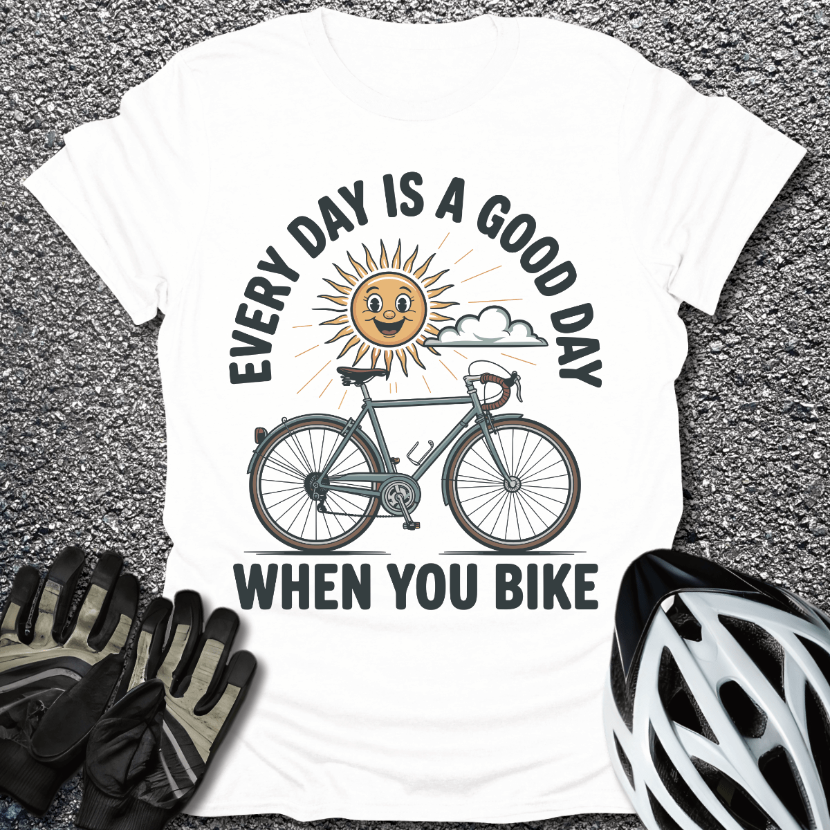 Good Day T-Shirt in White / S from CycleTees