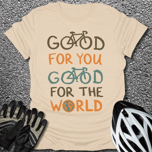 Good for the World T-Shirt in Sand / S from CycleTees