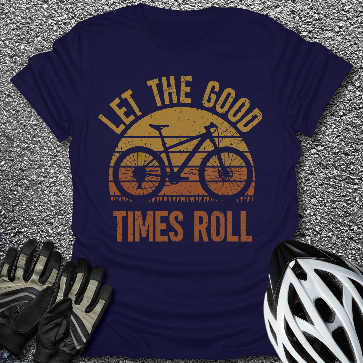 Good Times Roll T-Shirt in Navy / S from CycleTees