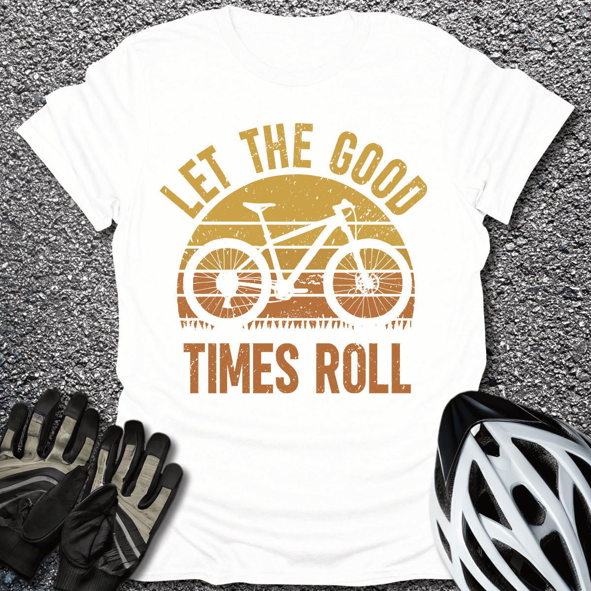 Good Times Roll T-Shirt in White / S from CycleTees