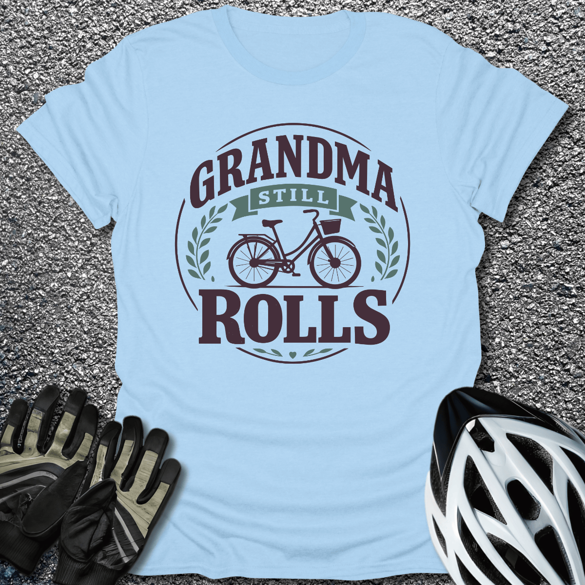 Grandma Still Rolls T-Shirt in Light Blue / S from CycleTees
