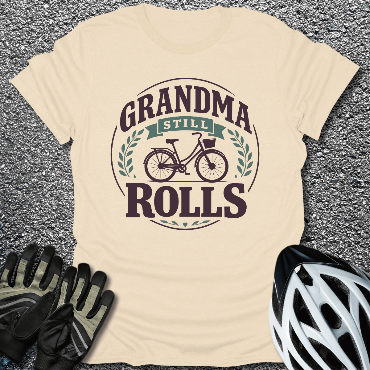 Grandma Still Rolls T-Shirt in Natural / S from CycleTees