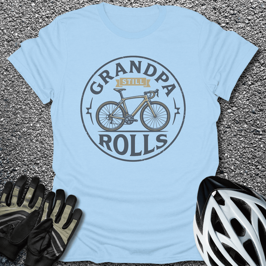 Grandpa Still Rolls T-Shirt in Light Blue / S from CycleTees