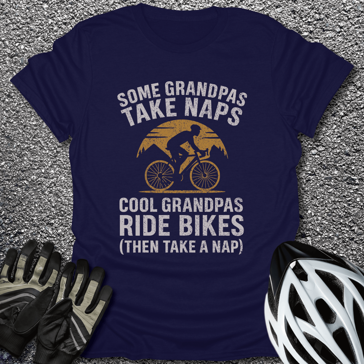 Grandpas Take Naps T-Shirt in Navy / S from CycleTees