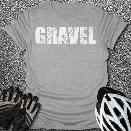 Gravel Traces T-Shirt in Sport Grey / S from CycleTees