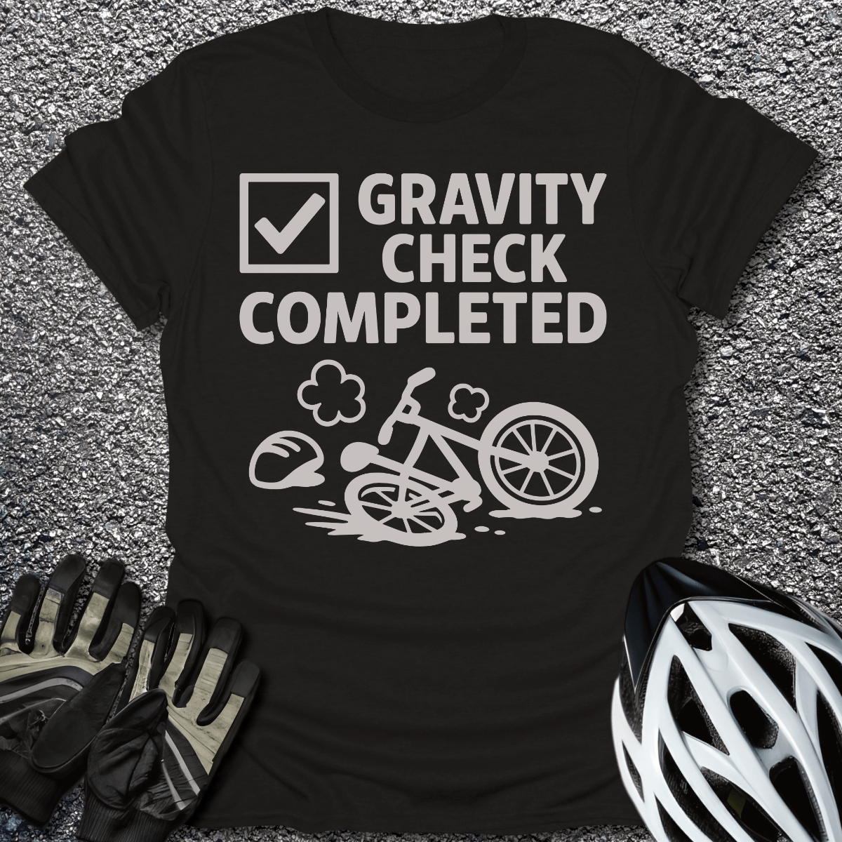 Gravity Check T-Shirt in Black / S from CycleTees