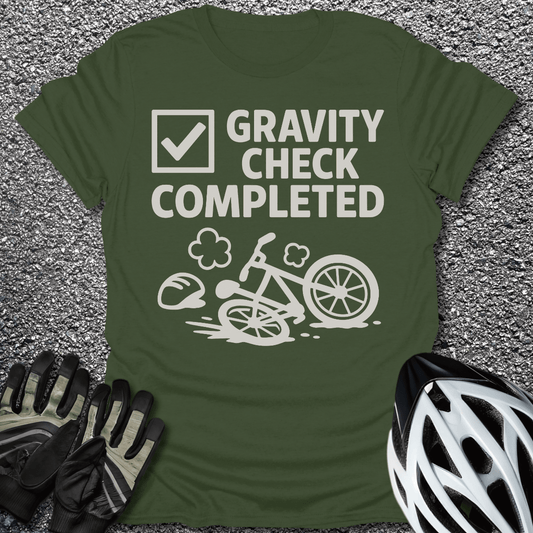 Gravity Check T-Shirt in Military Green / S from CycleTees