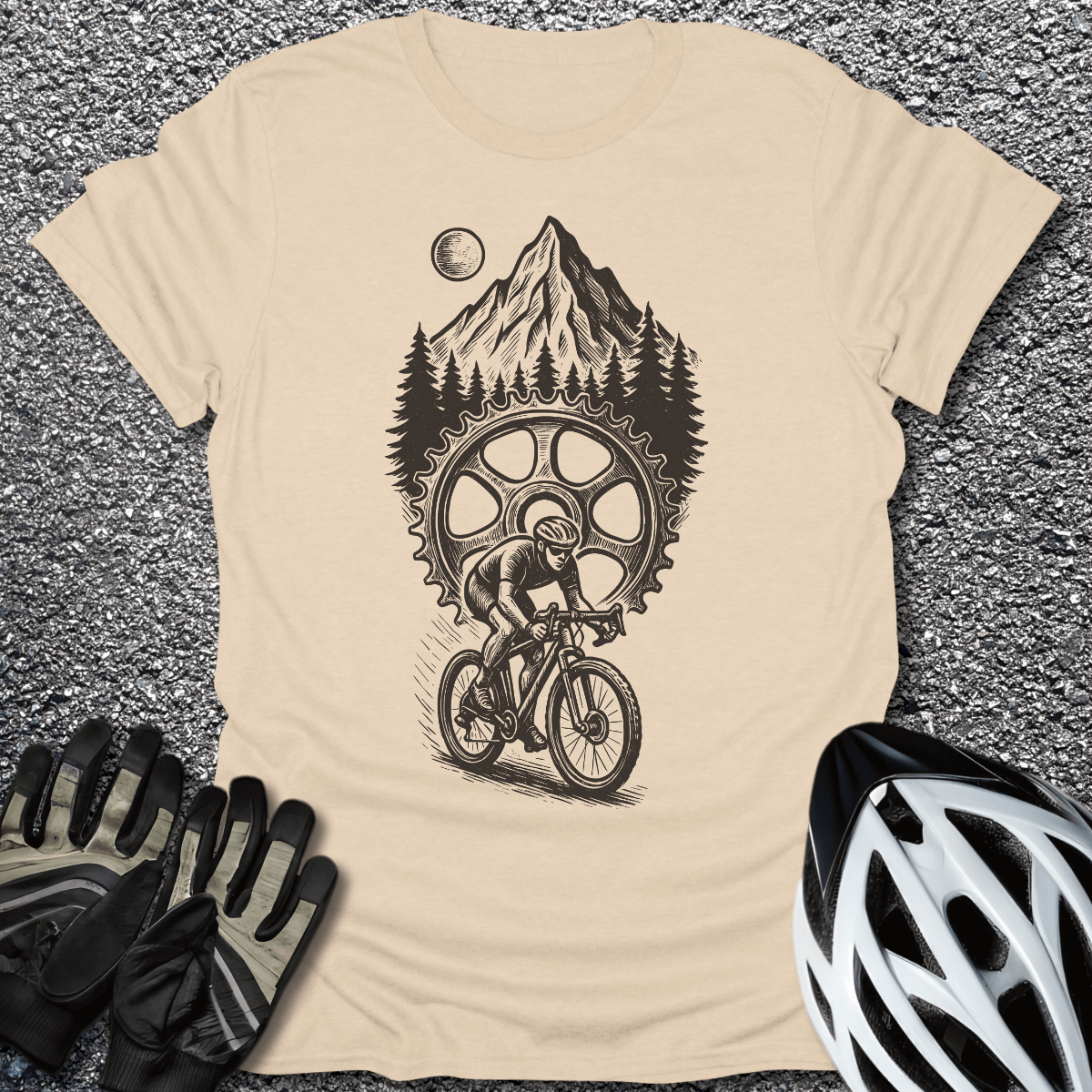 Grind Summit T-Shirt in Sand / S from CycleTees