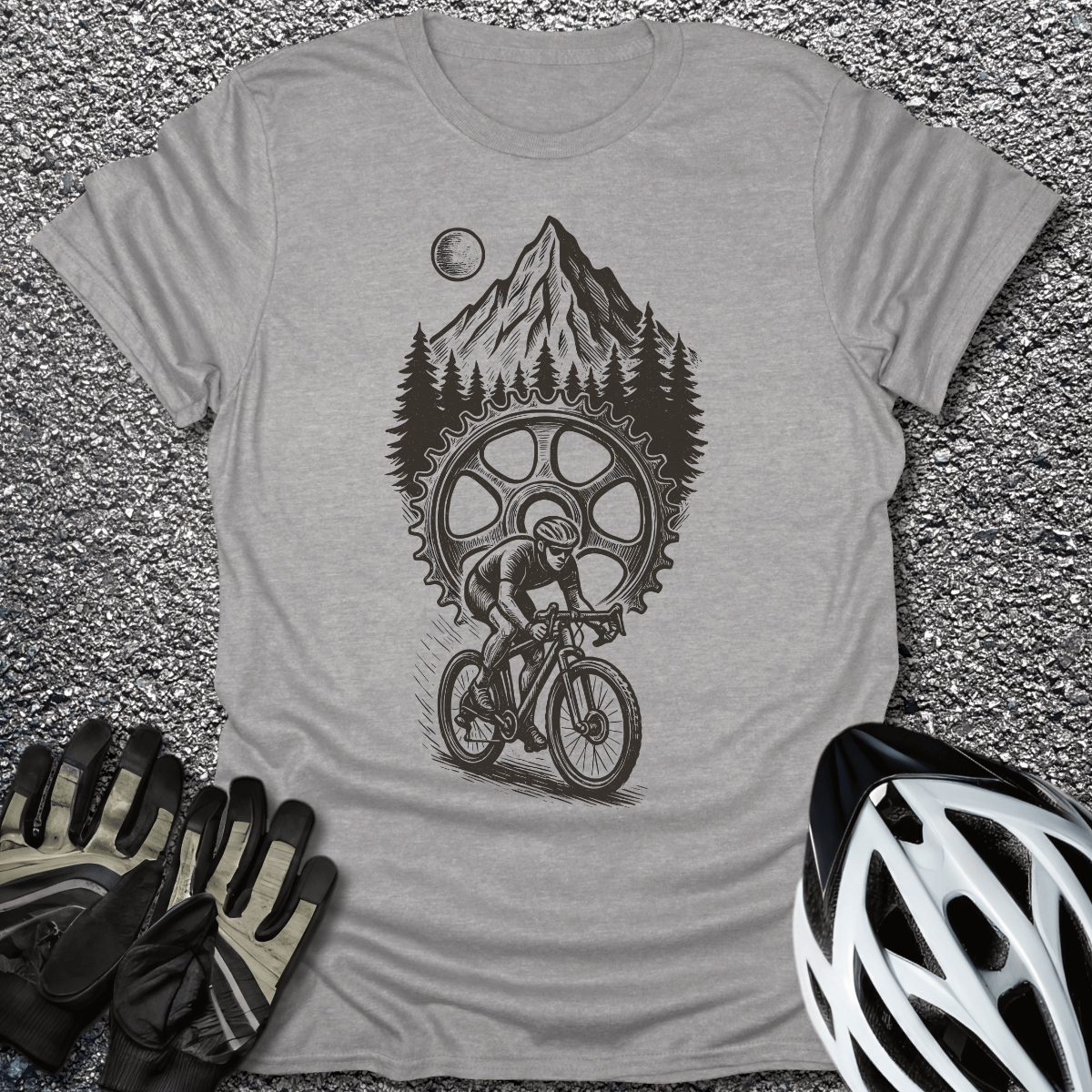 Grind Summit T-Shirt in Sport Grey / S from CycleTees