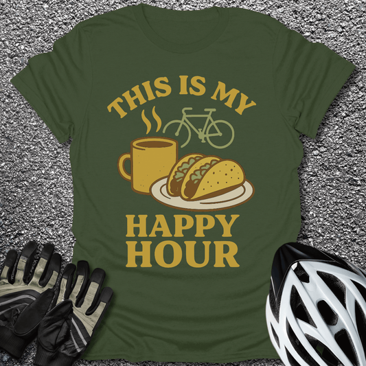 Happy Hour T-Shirt in Military Green / S from CycleTees