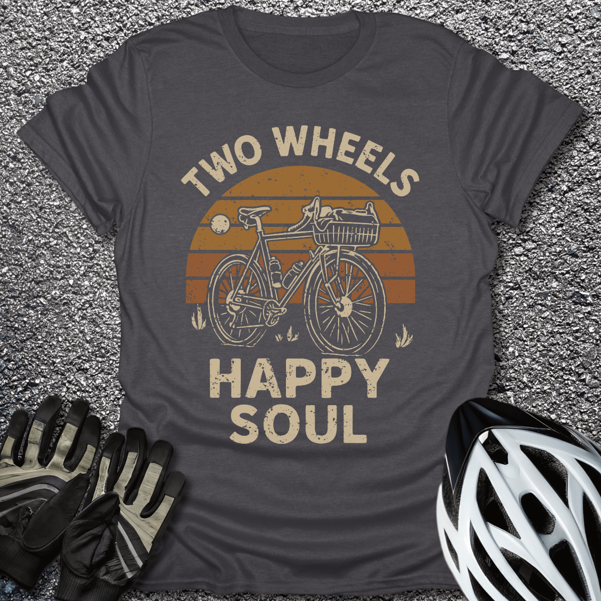 Happy Soul T-Shirt in Dark Heather / S from CycleTees