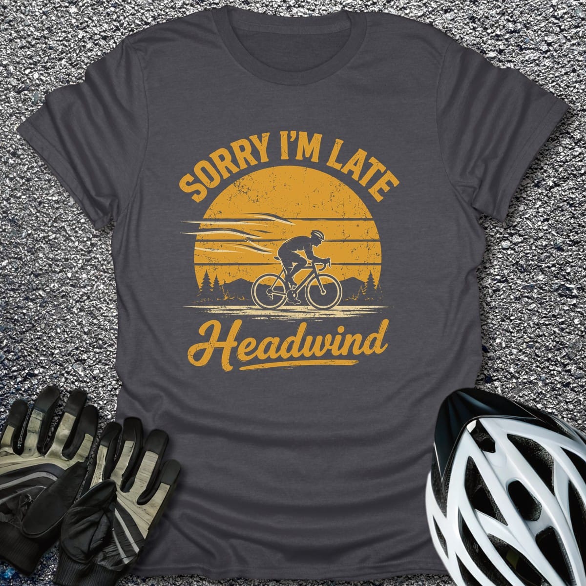 Headwind T-Shirt in Dark Heather / S from CycleTees