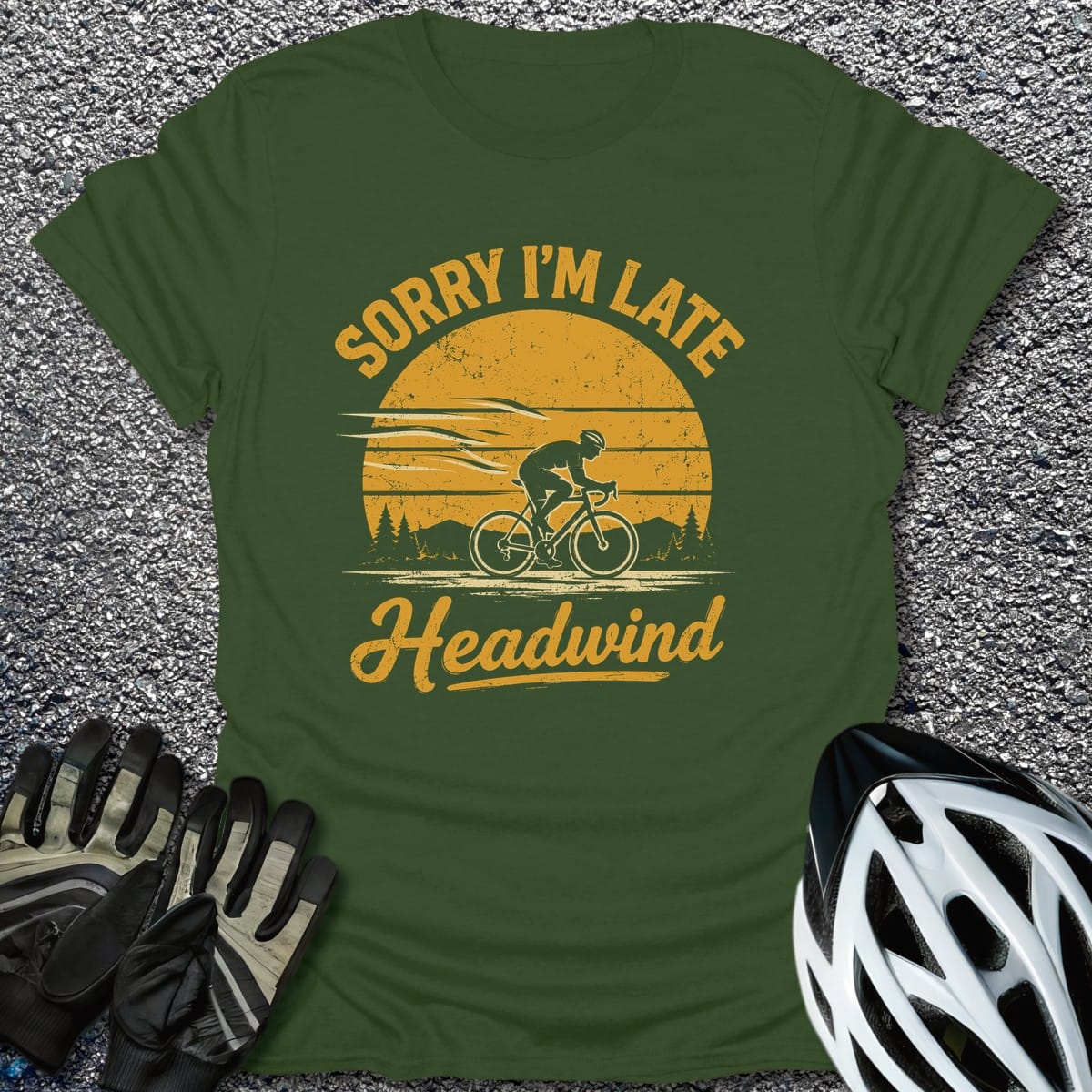 Headwind T-Shirt in Military Green / S from CycleTees