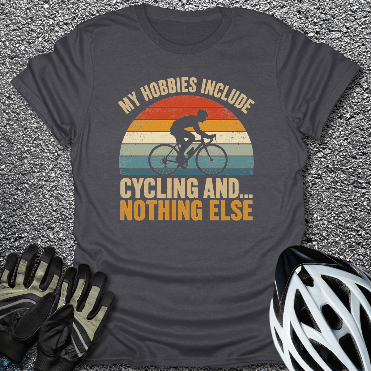 Hobbies Include T-Shirt in S / Dark Heather from CycleTees