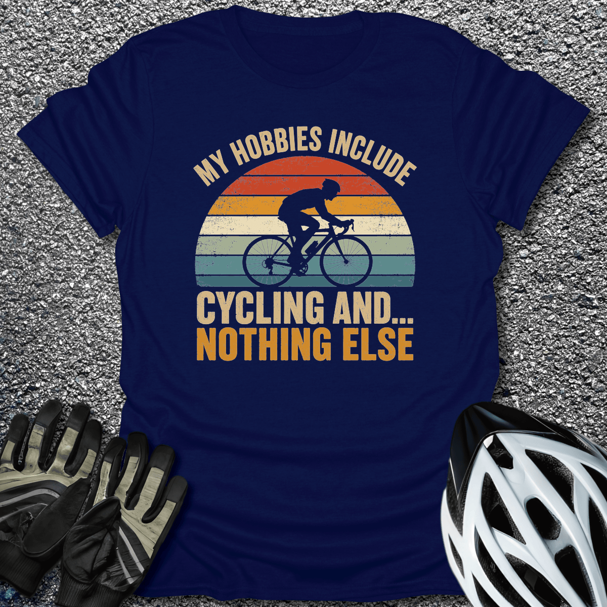 Hobbies Include T-Shirt in S / Navy from CycleTees