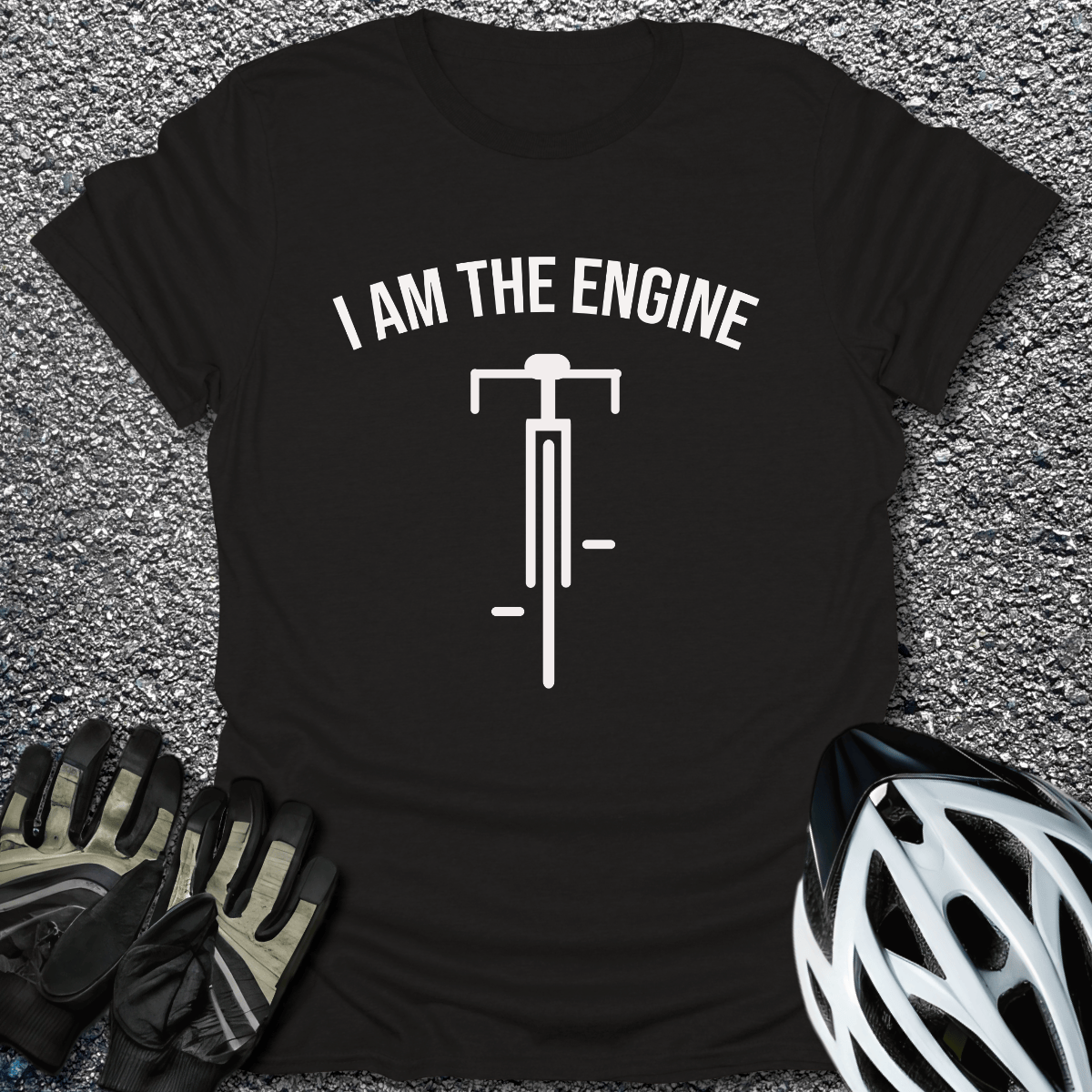 I Am the Engine T-Shirt in Black / S from CycleTees