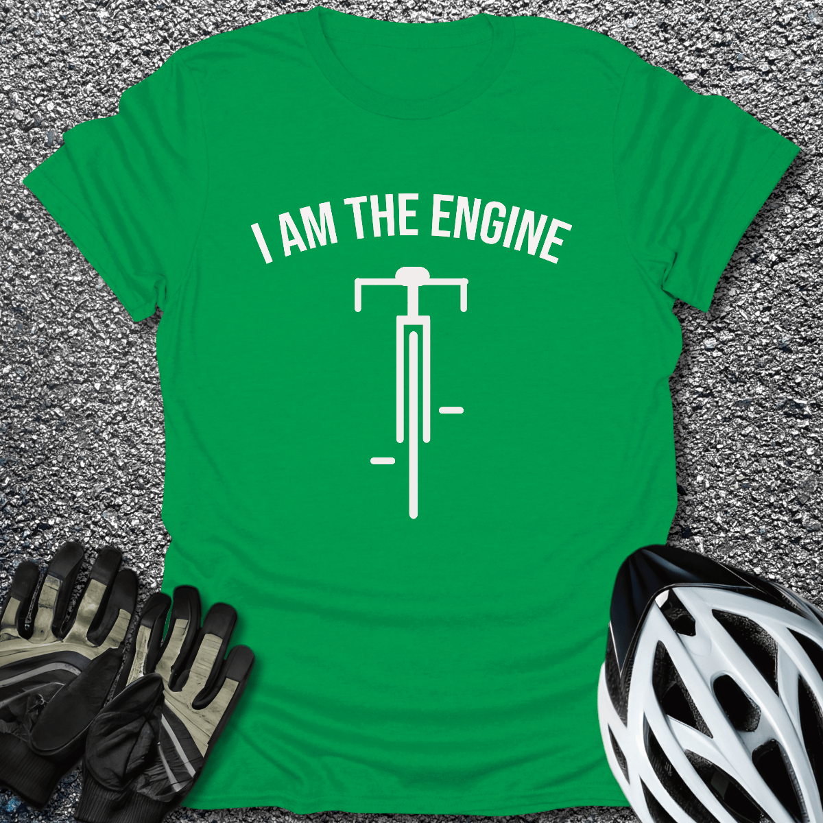 I Am the Engine T-Shirt in Irish Green / S from CycleTees