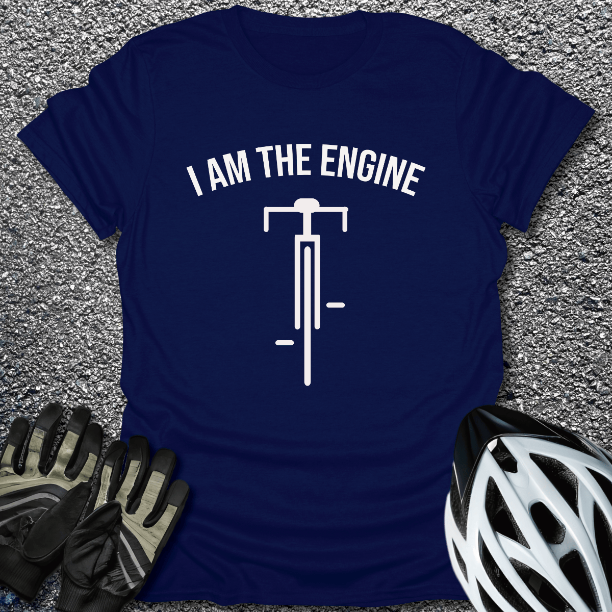I Am the Engine T-Shirt in Navy / S from CycleTees