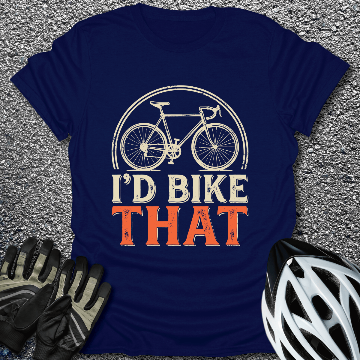 I'd Bike That T-Shirt in Navy / S from CycleTees