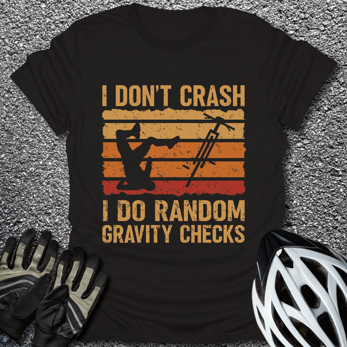 I Don't Crash T-Shirt in Black / S from CycleTees