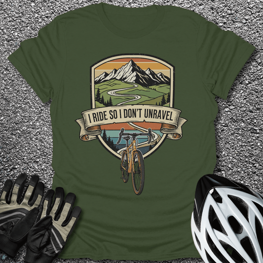 I Don't Unravel T-Shirt in Military Green / S from CycleTees
