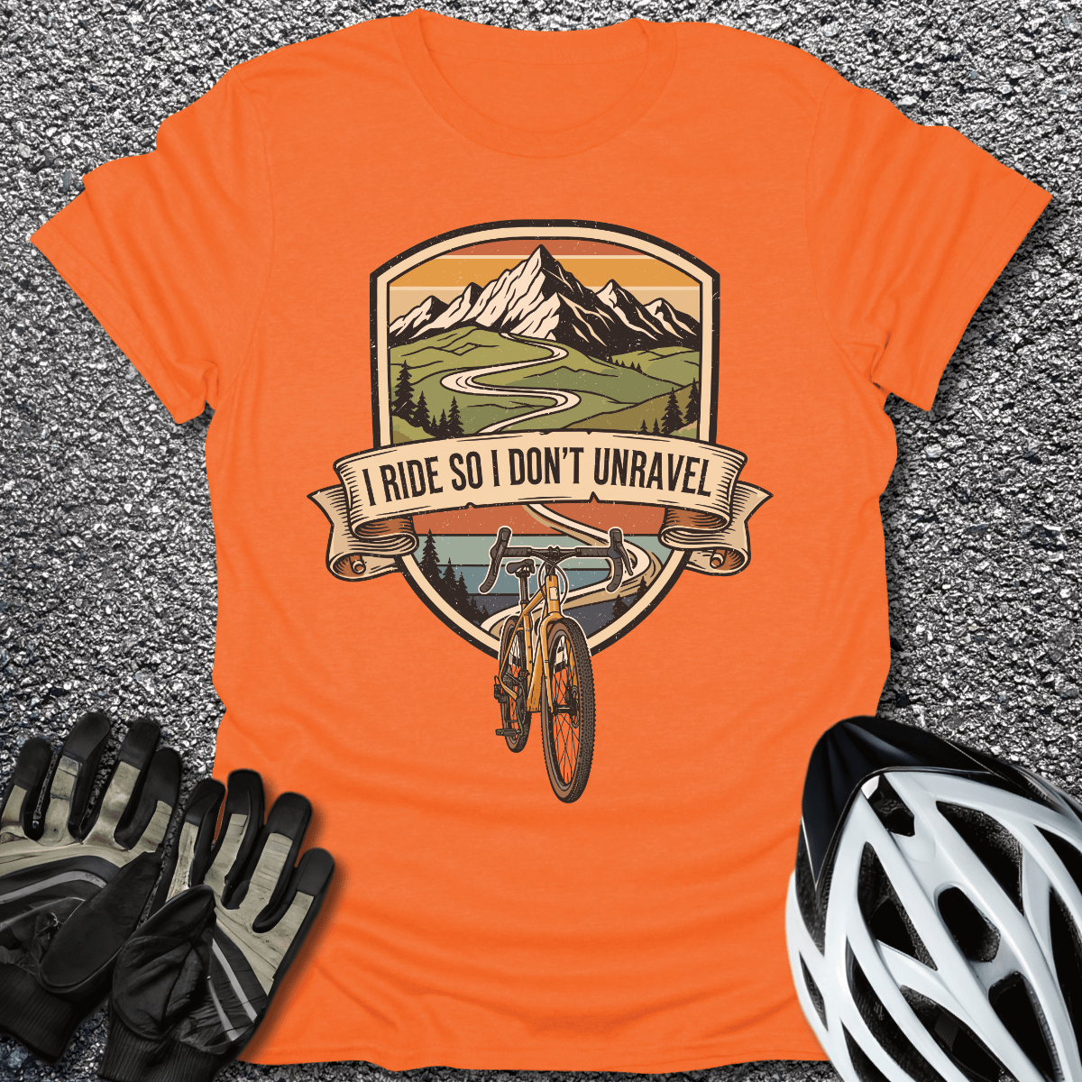 I Don't Unravel T-Shirt in Orange / S from CycleTees