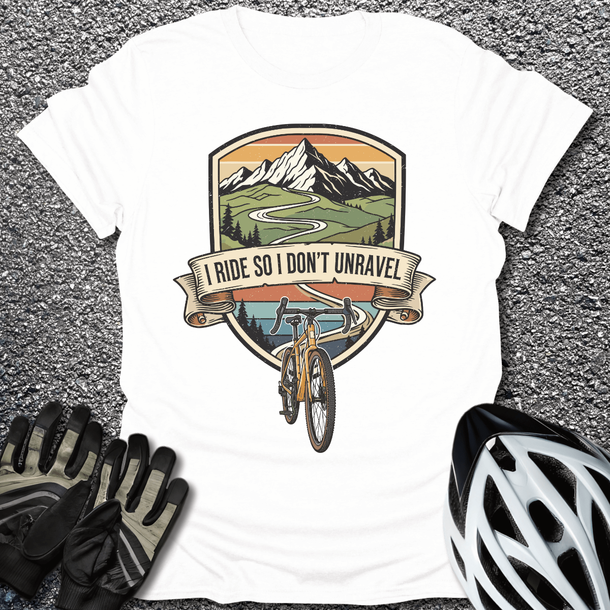 I Don't Unravel T-Shirt in White / S from CycleTees