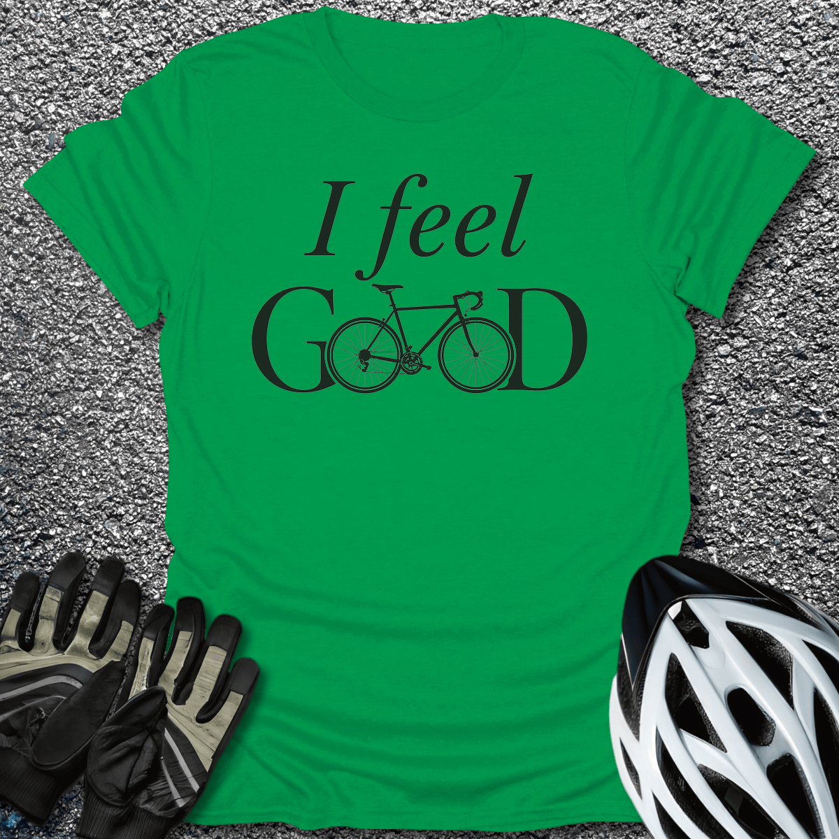 I Feel Good T-Shirt in Irish Green / S from CycleTees