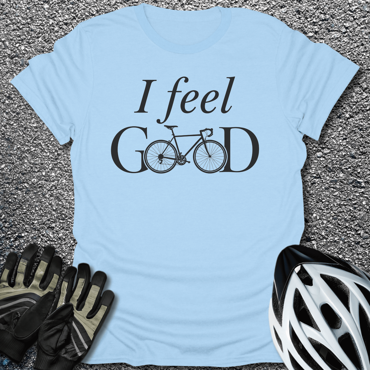 I Feel Good T-Shirt in Light Blue / S from CycleTees