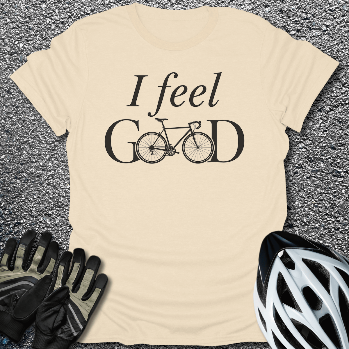 I Feel Good T-Shirt in Natural / S from CycleTees