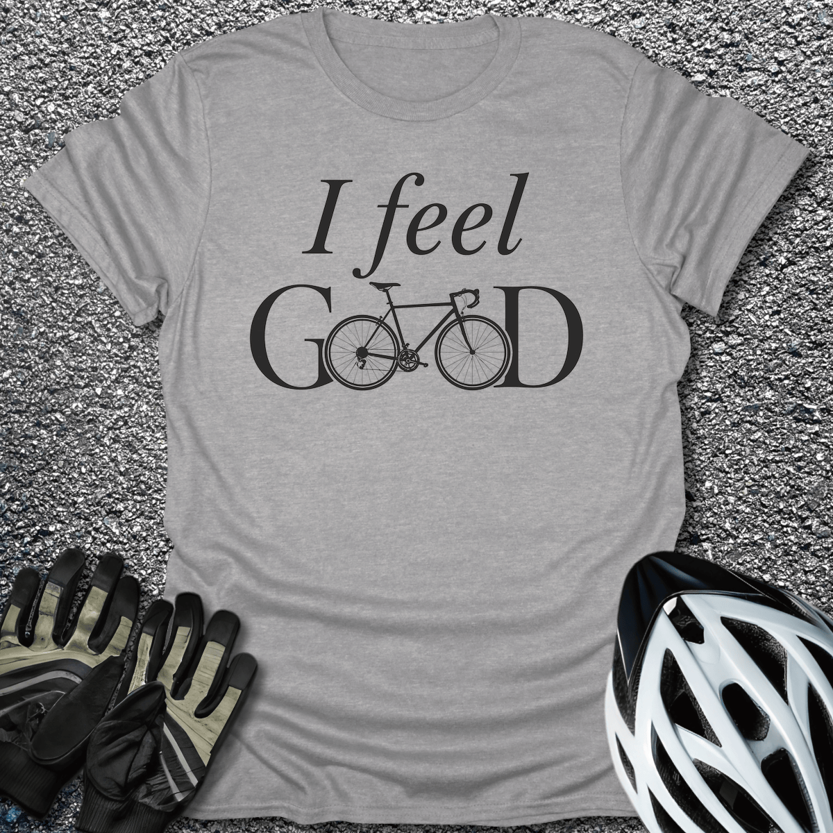 I Feel Good T-Shirt in Sport Grey / S from CycleTees