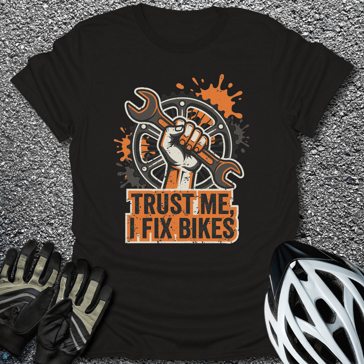 I Fix Bikes T-Shirt in Black / S from CycleTees