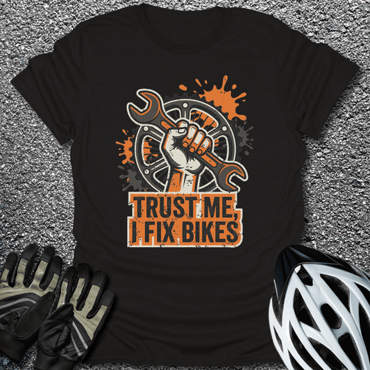 I Fix Bikes T-Shirt in Black / S from CycleTees