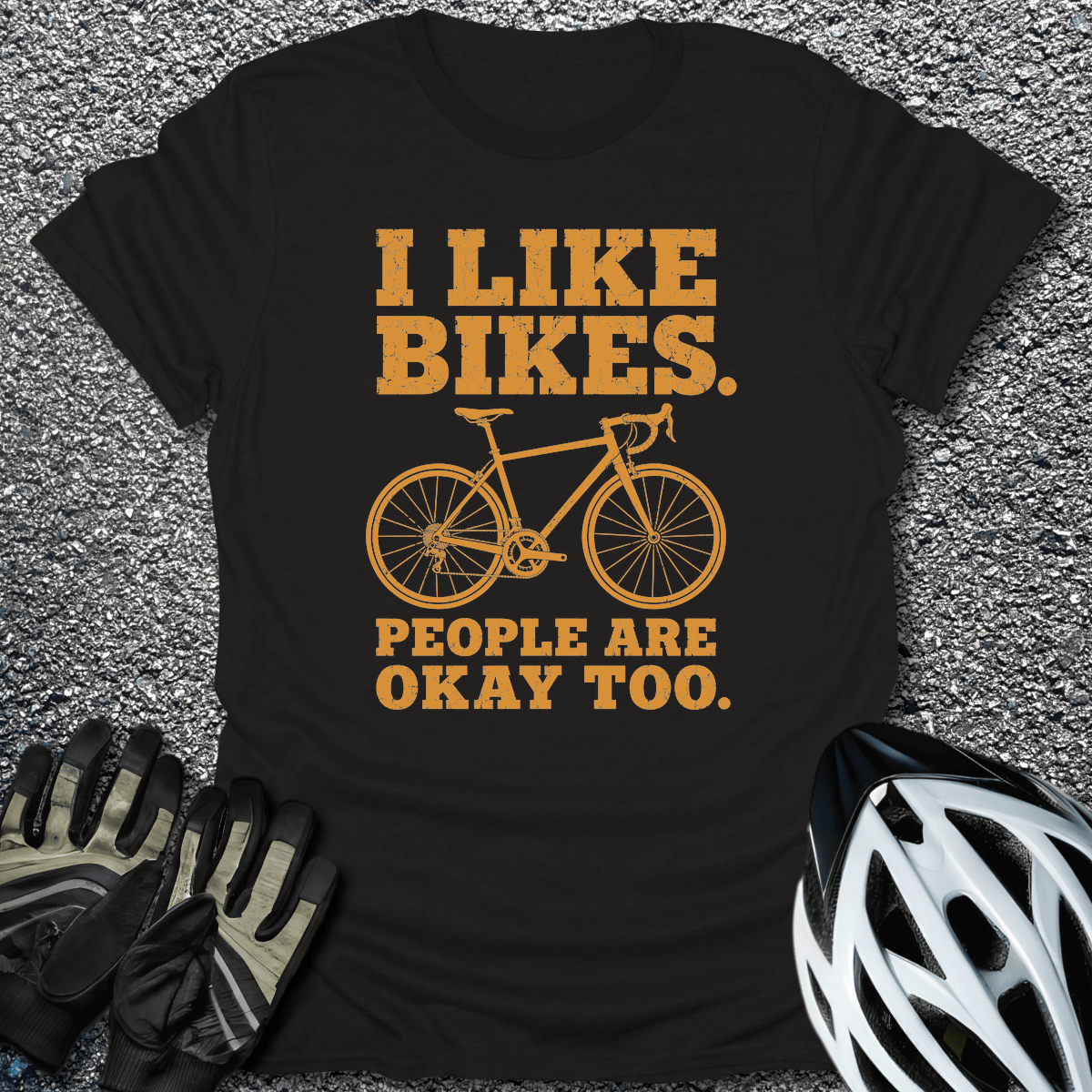 I Like Bikes T-Shirt in Black / S from CycleTees