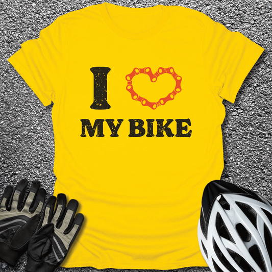 I Love My Bike T-Shirt in Daisy / S from CycleTees