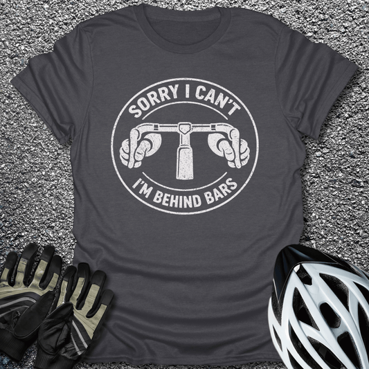 I'm Behind Bars T-Shirt in Dark Heather / S from CycleTees