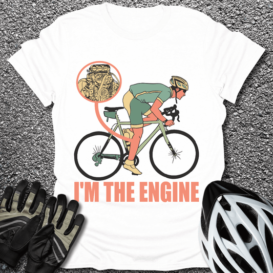 I'm The Engine T-Shirt in White / S from CycleTees