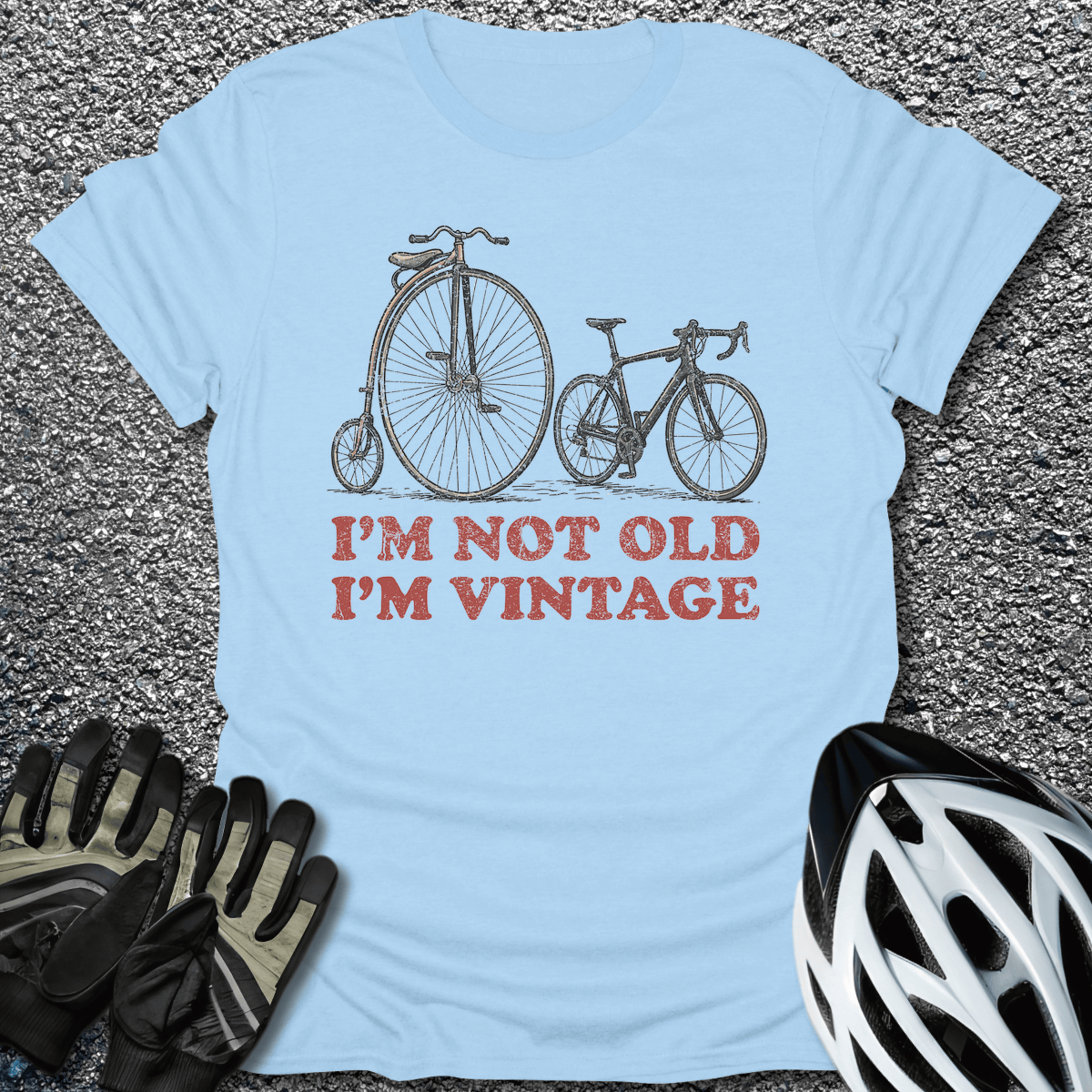 I'm Vintage T-Shirt in Light Blue / S from CycleTees
